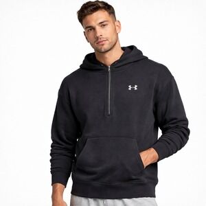 Under Armour Hoodie Mens Medium Half Zip Pullover Sweatshirt Athletic‎ 1387224